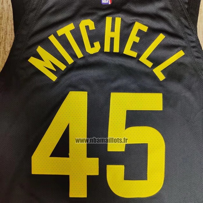 Maillot Utah Jazz Donovan Mitchell NO 45 Statement Authentique 2022-23 Noir